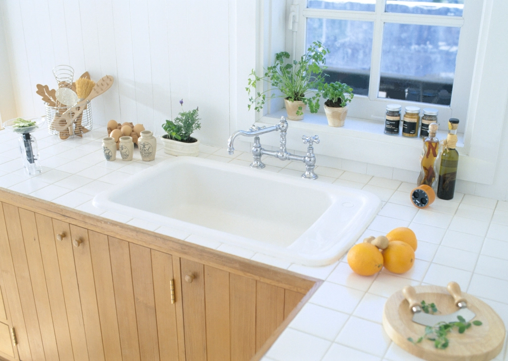 A renovated kitchen with morning light
